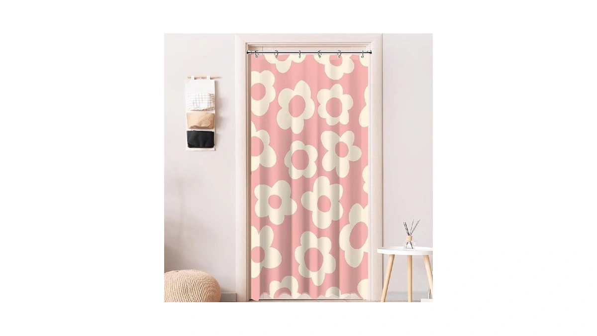 Small Stall Rv Half Size Pink Cute Retro Floral Abstract