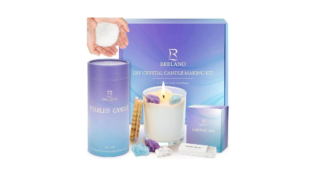 Brelano Crystal Candle Making Kit – No-melt Candle Sand, 18