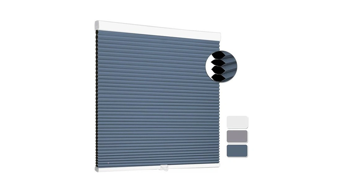 Cellular Shades Cordless Blackout Blinds Honeycomb Window Shades For Bedroom,
