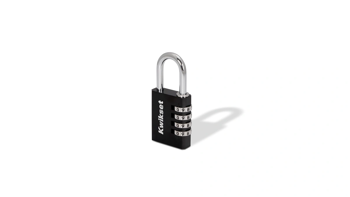 Kwikset Aluminum Resettable 4-digit Combination Padlock, Outdoor Shed And Gate
