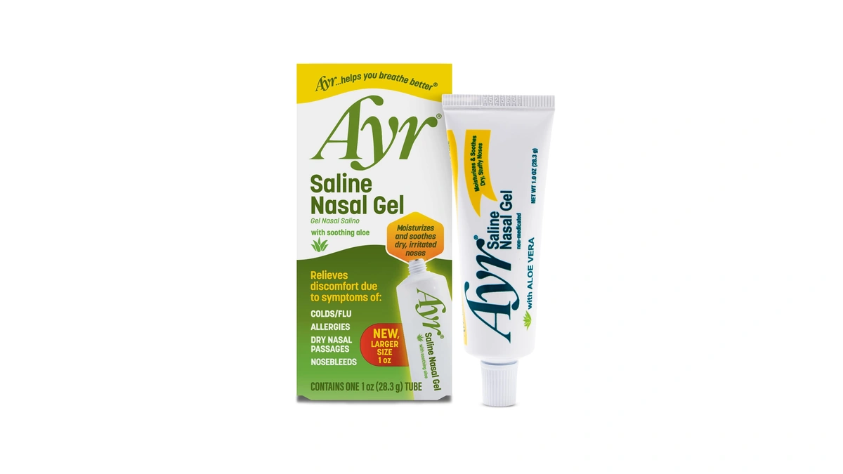 Ayr Saline Nasal Gel, With Soothing Aloe, 1.0 Ounce Tube