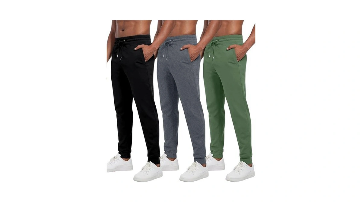 White Peak Trading Company Mens Sweatpants With Pockets, 3 Pack