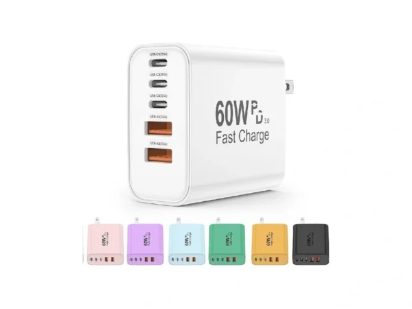 Usb C Charger Block, 5 In 1 60w Charging Blocks,
