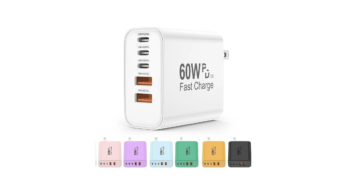 Usb C Charger Block, 5 In 1 60w Charging Blocks,