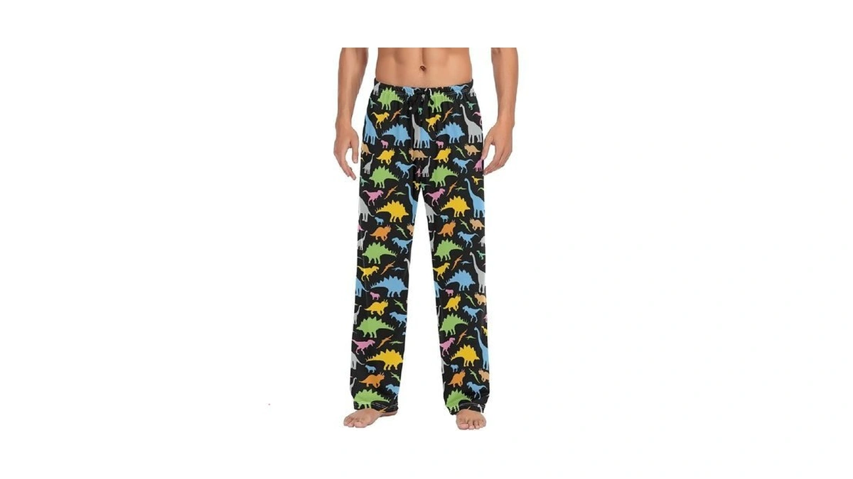 Dinosaur Pajama Pants Mens Lounge Pants Lightweight Men Pajama Bottoms