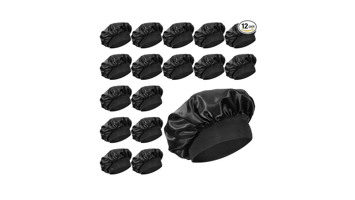 Kongtiva 18 Pcs Silk Bonnet For Women Curly Hair Satin