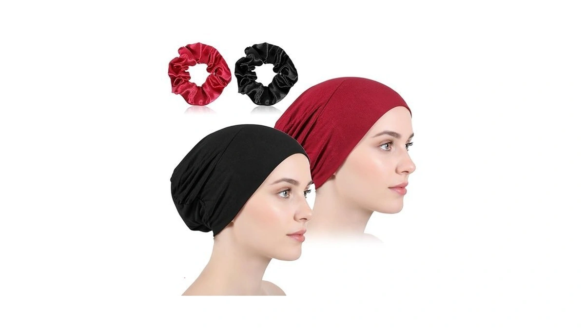 4 Pcs Reusable Sleeping Cap For Women Washable Bath Bonnet