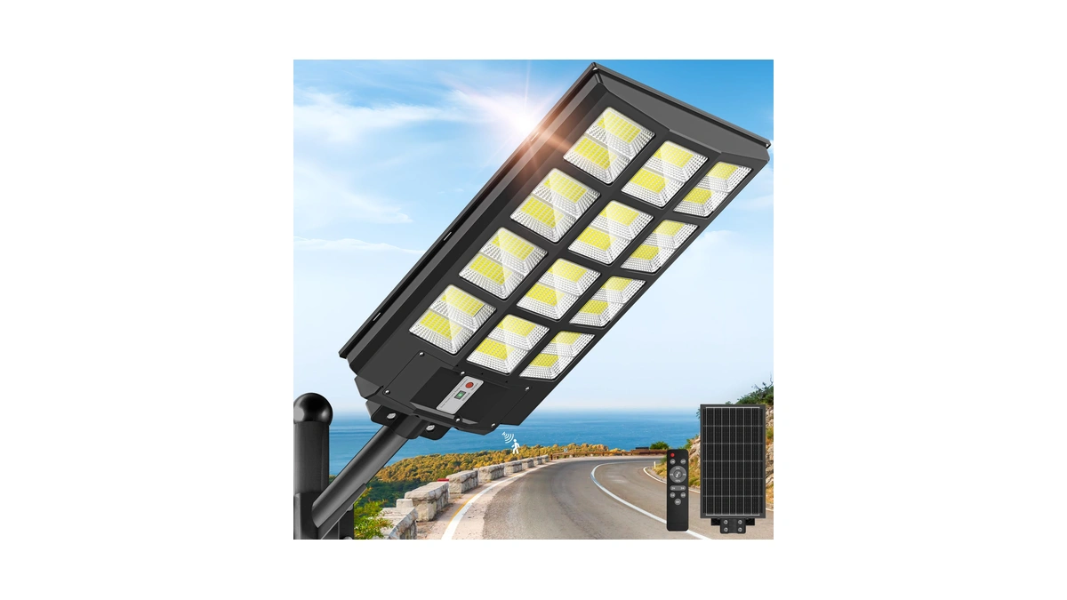 Okpro 10000w Solar Street Lights Outdoor, Ip66 Waterproof Solar Lights