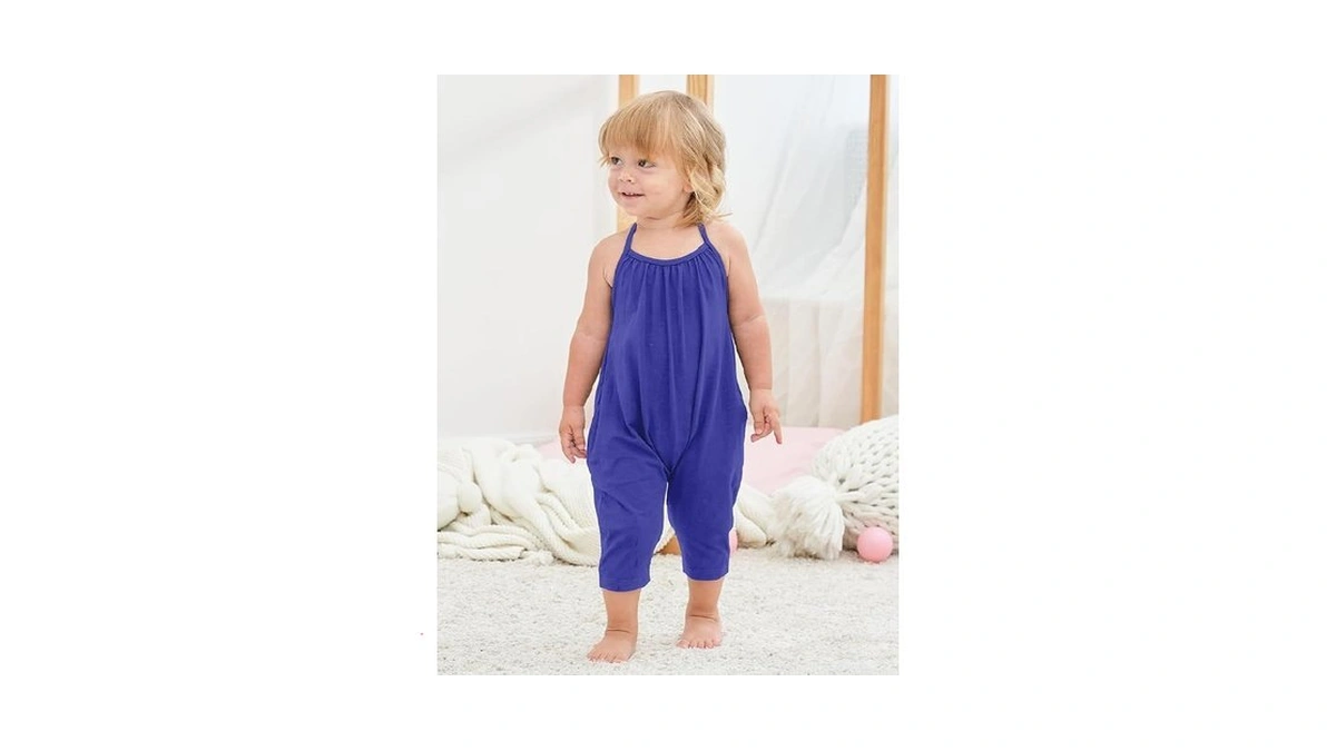 Lindanina Slouch Jumpsuit For Toddlers Harem Strap Romper Little Girls