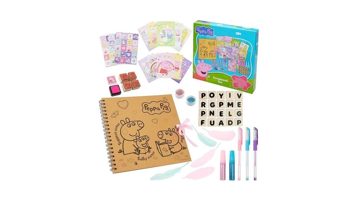 Peppa Pig Scrapbook Set For Kids, Arts And Crafts Activity