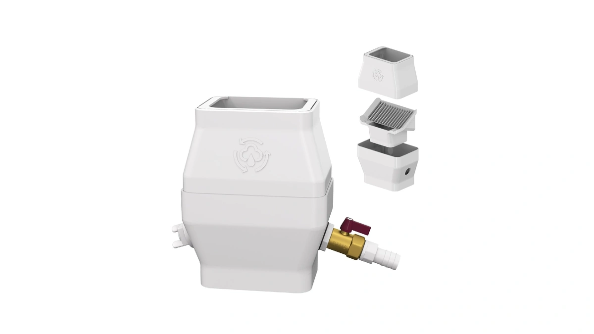 Rain Barrel Diverter Kit For 2"x3" Or 3"x4" Gutter Downspouts,