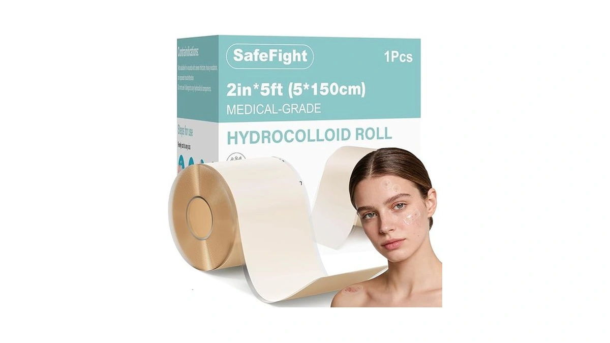 Safefight Hydrocolloid Roll For Wound Care 2in X 5ft, Medical-grade
