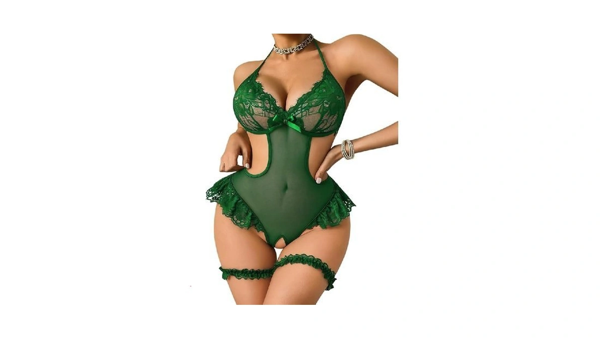 Avidlove Women Lace Bodysuit Lingerie Sheer Cut Out One Piece