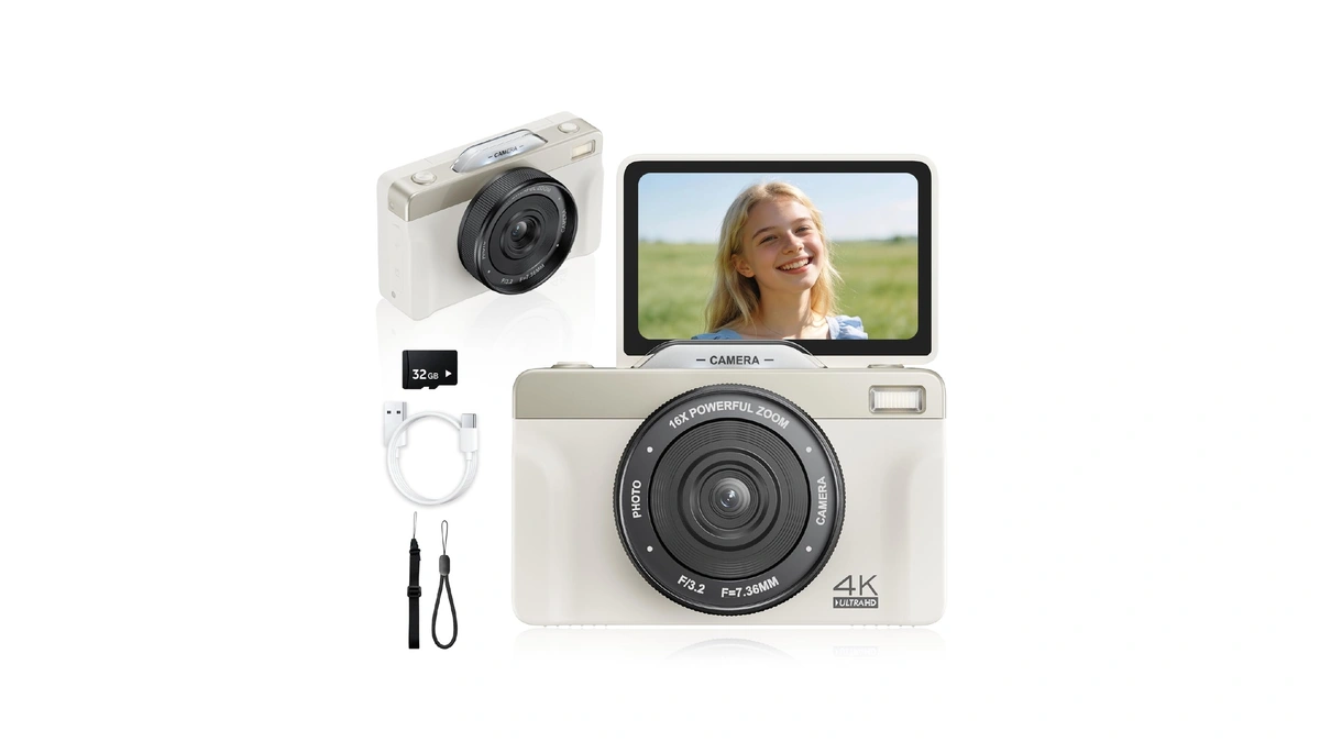 4k Digital Camera For Photography, 2026 Latest 64mp Autofocus Wifi