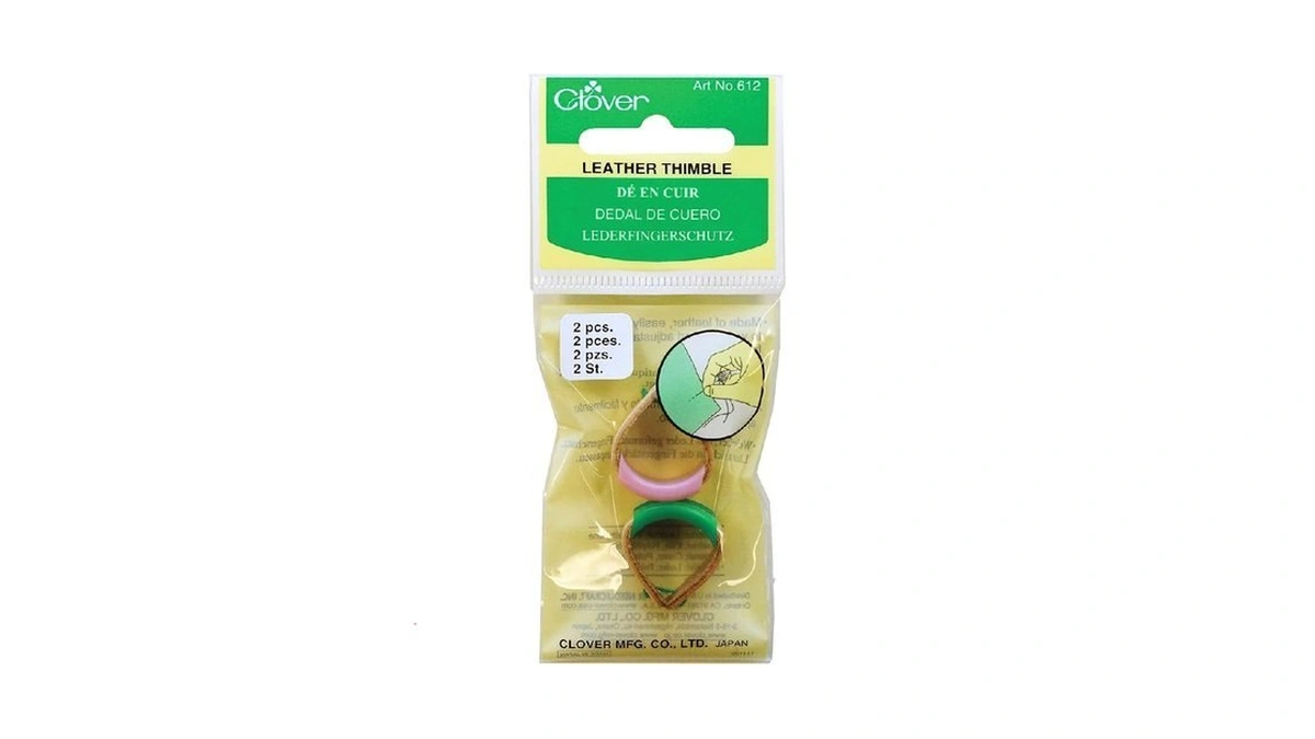 Clover Leather Thimble 612 Set Of 2