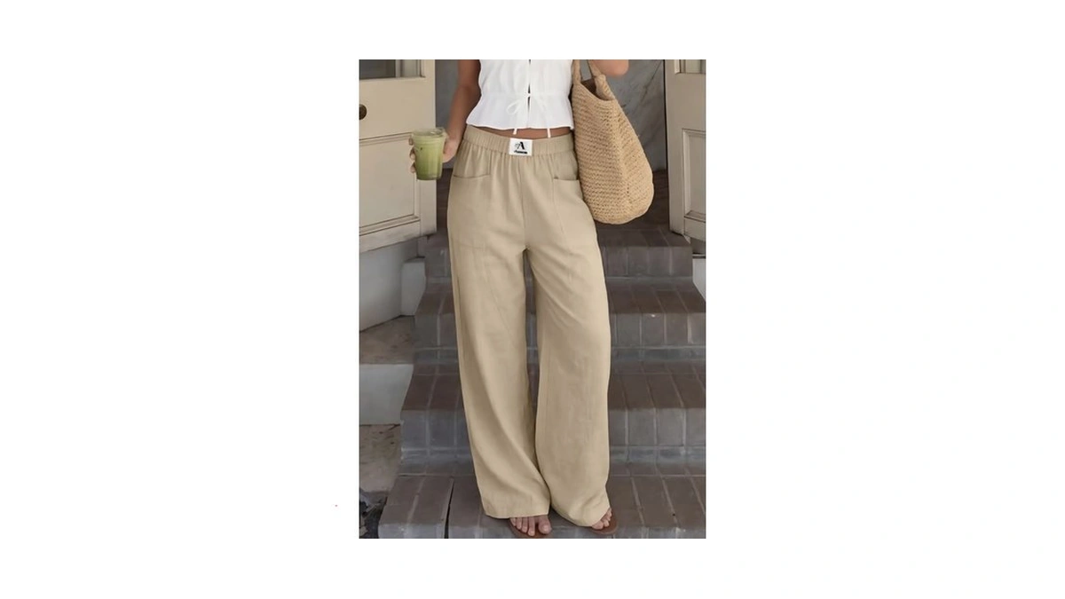 Aumora Womens Pants Wide Leg Palazzo Pants Casual High Waisted