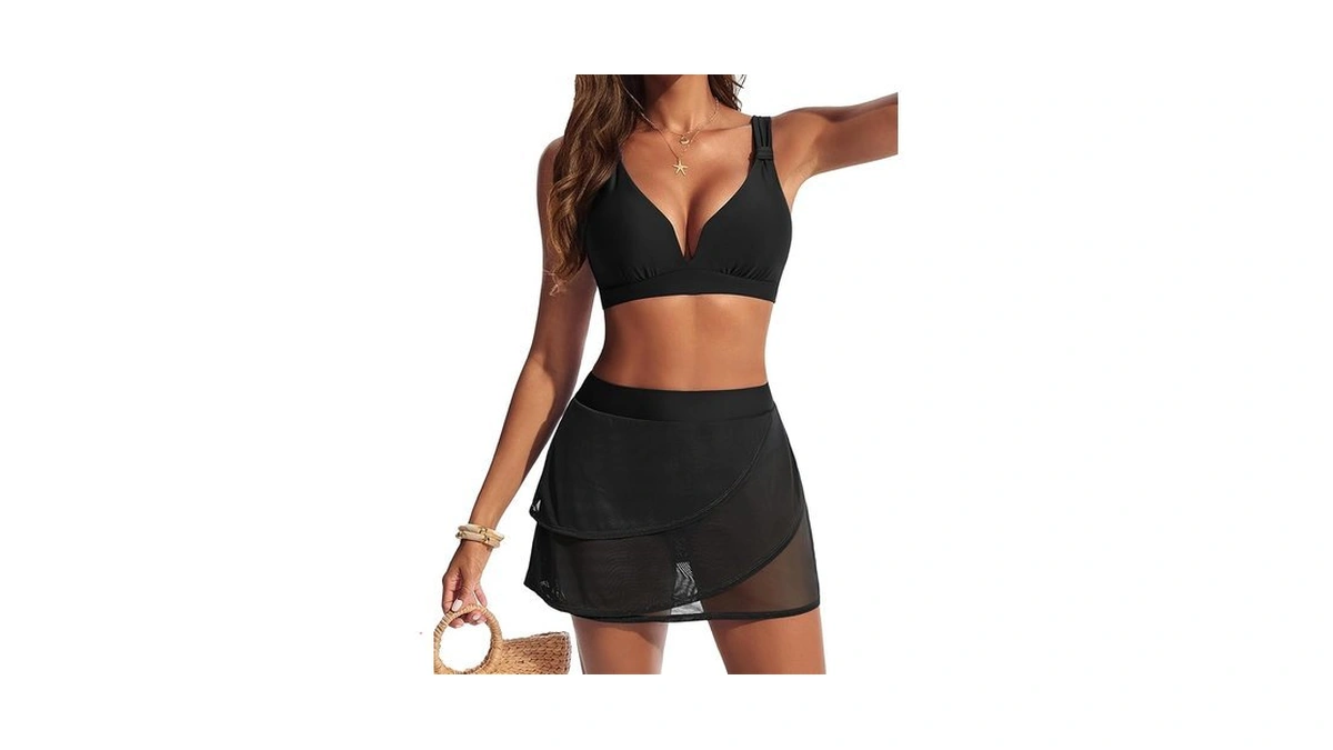 Hanna Nikole Womens High Waisted Bikini Sets Tie Knot Swimsuits