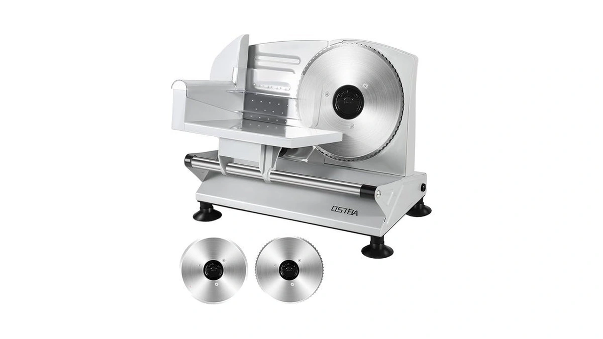 Ostba Meat Slicer Machine, Two 6.7β Removable Stainless Steel Blades