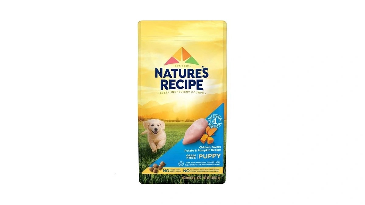 Nature's Recipe Grain Free Puppy Dry Dog Food, Chicken, Sweet
