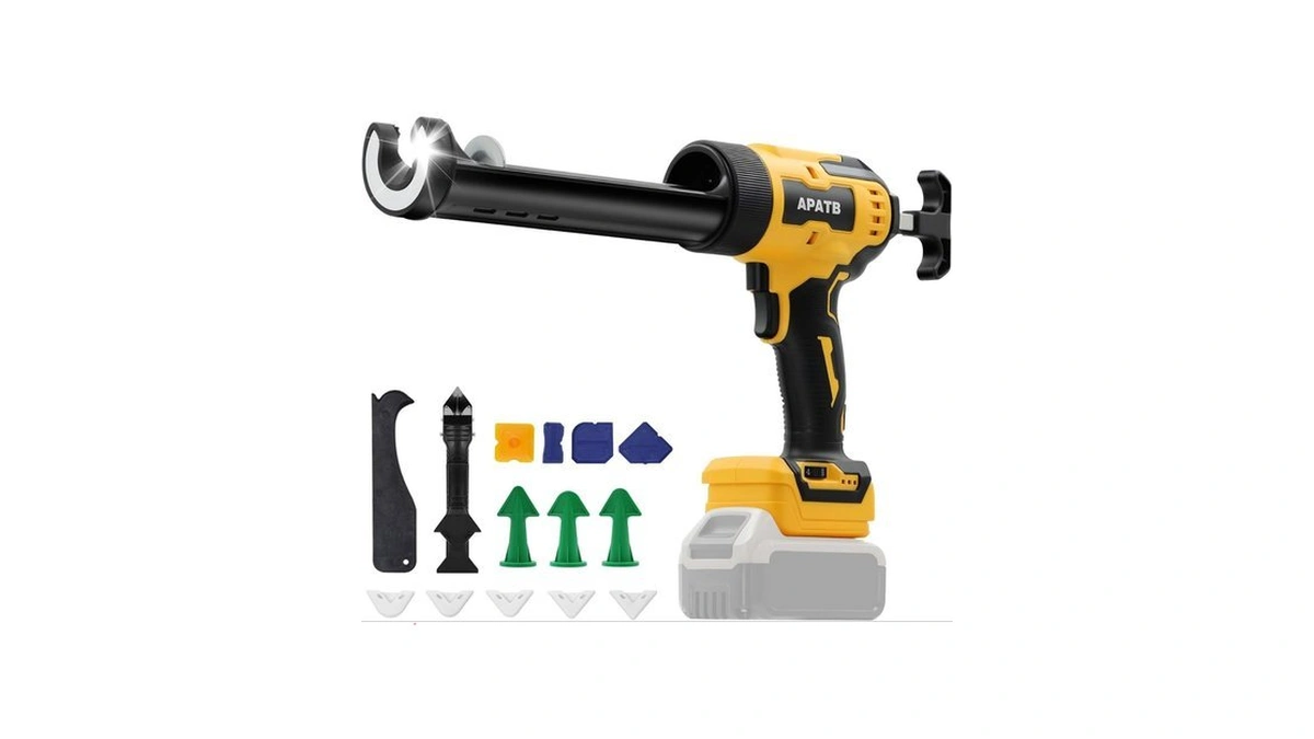 Cordless Caulking Gun Compatible With Dewalt 20v Max Battery, No-drip