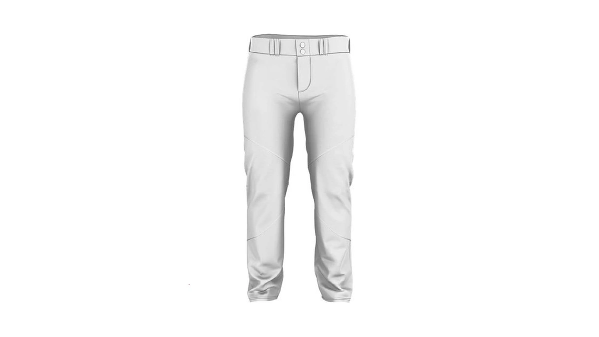 Alleson Athletic Men's Crush Premier Braided Baseball Pant, White/navy, Medium