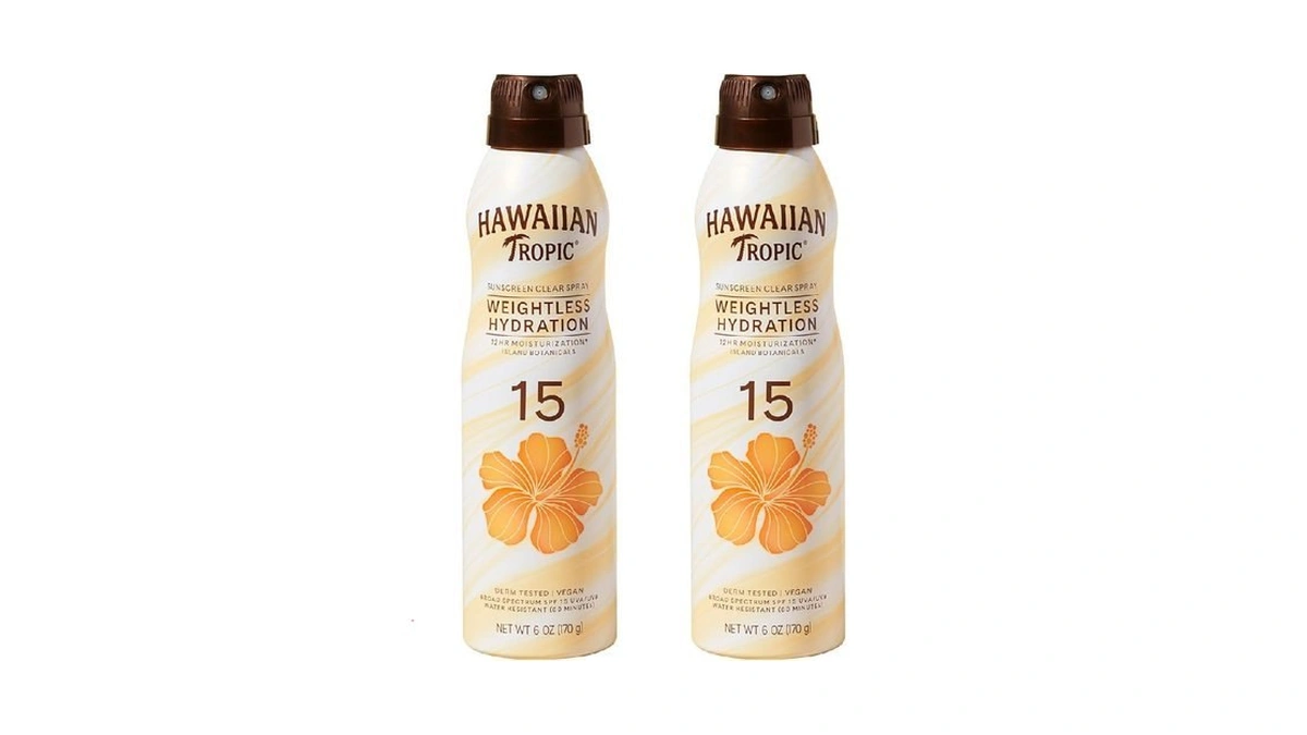 Hawaiian Tropic Weightless Hydration Clear Spray Sunscreen Spf 15, 6oz