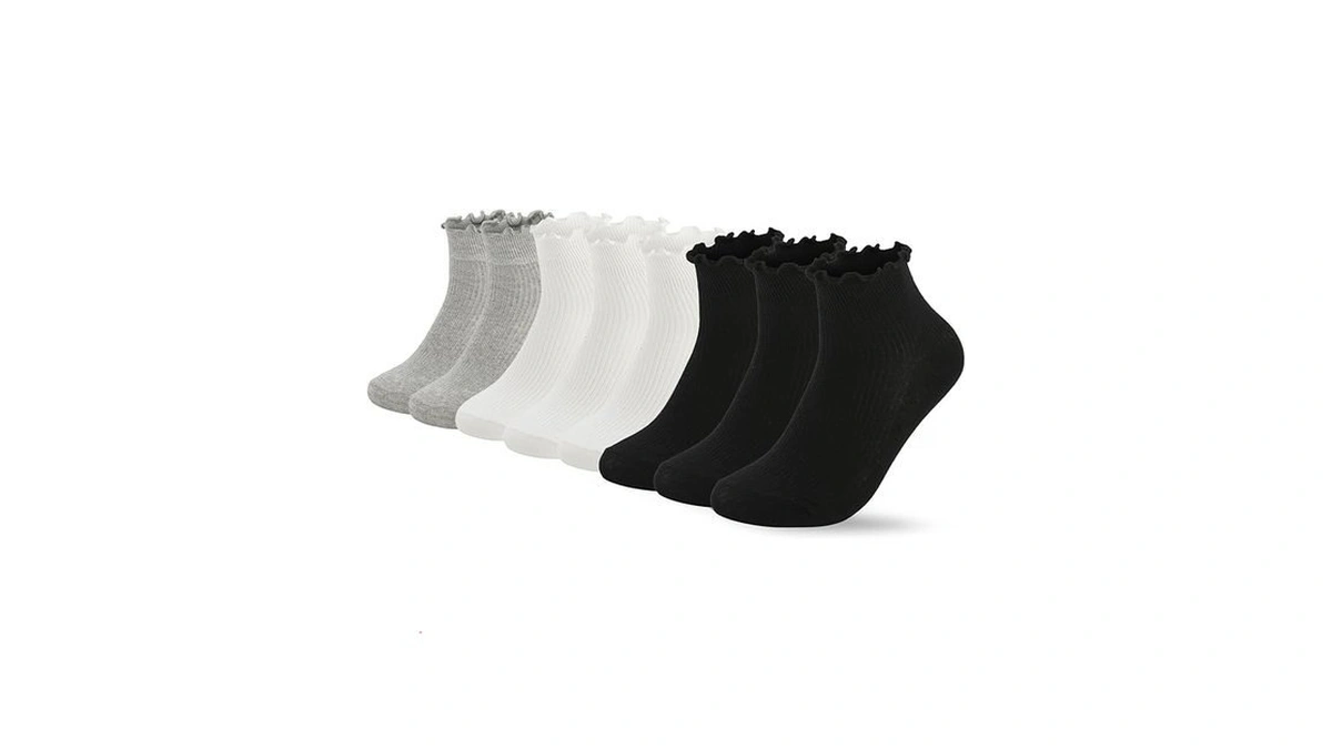 Fandecie Frilly Socks - 8 Pairs, Ruffle Ankle Socks For