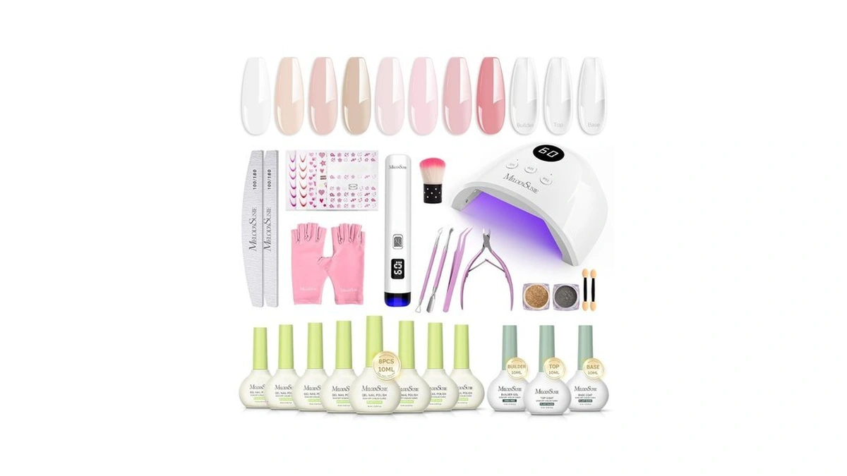 Melodysusie Gel Nail Polish Kit With P-plus30f Uv Nail Lamp
