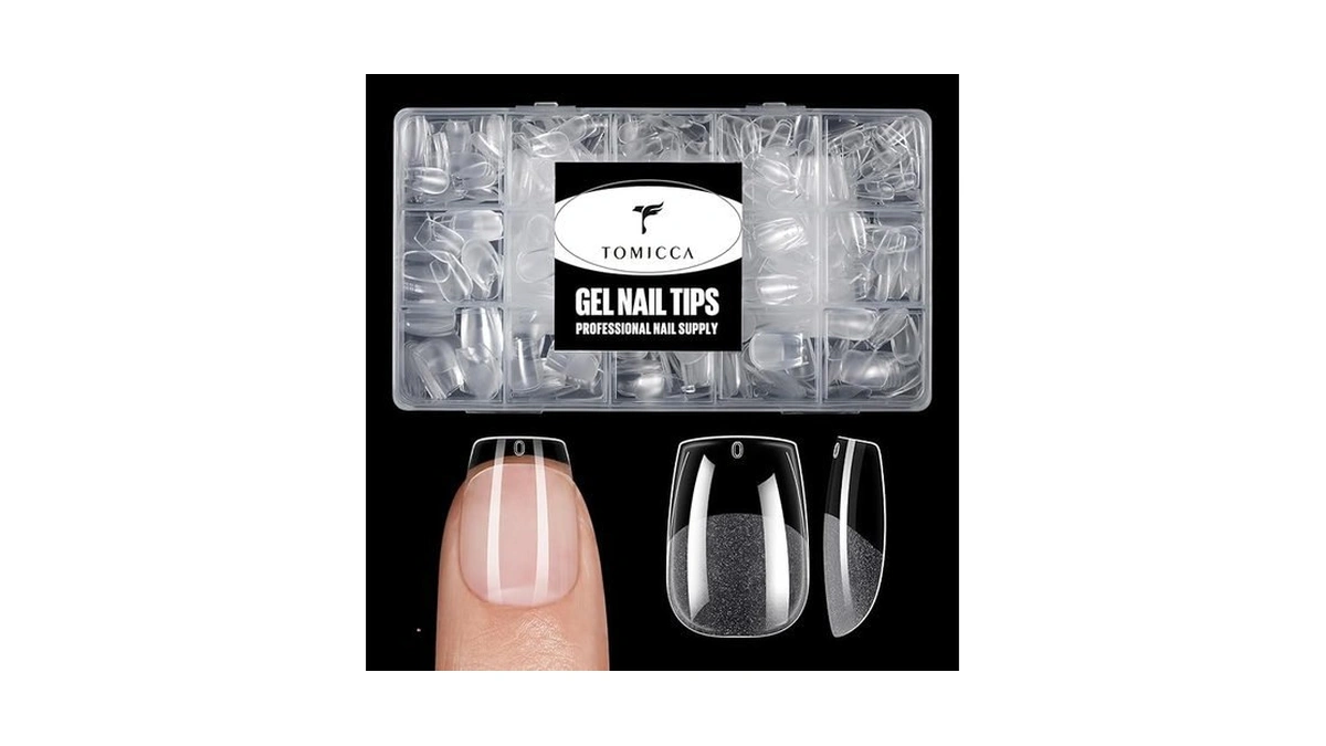 Tomicca Extra Short Coffin Nail Tips 15 Sizes 240pcs Acrylic