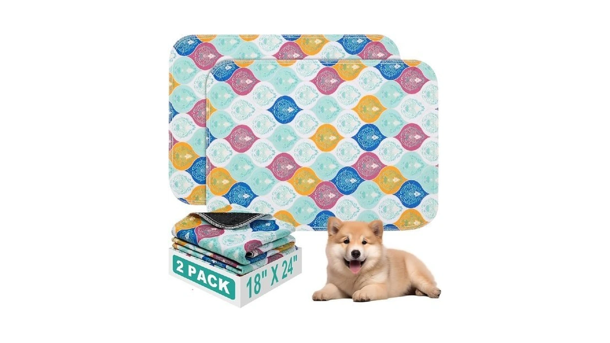 Washable Pee Pads For Dogs, Stylish Absorbent Reusable Training Dog