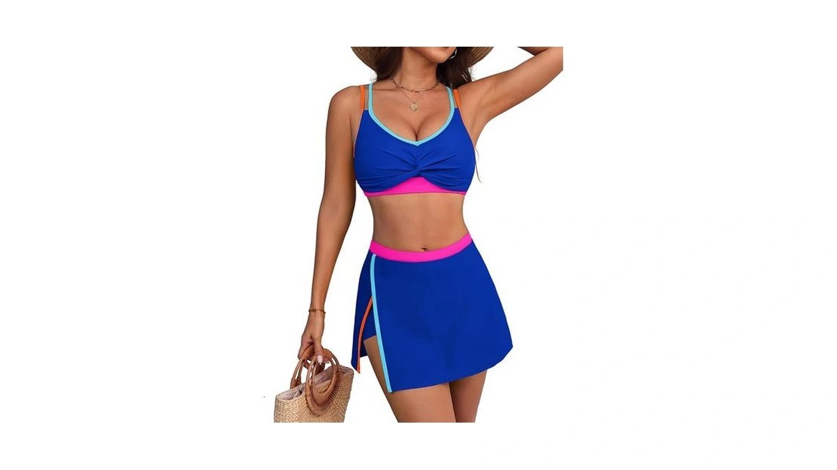 Hanna Nikole Women's High Waisted Bikini Sets Neon 2 Piece