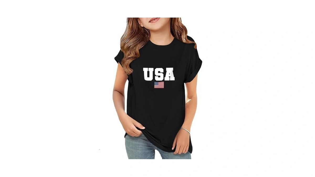 Zdc Girls Usa 4th Of July Short Sleeve T Shirts