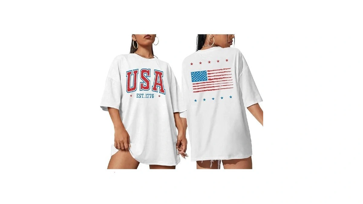 Usa Shirt Women: American Flag Shirts Oversized 4th Of July