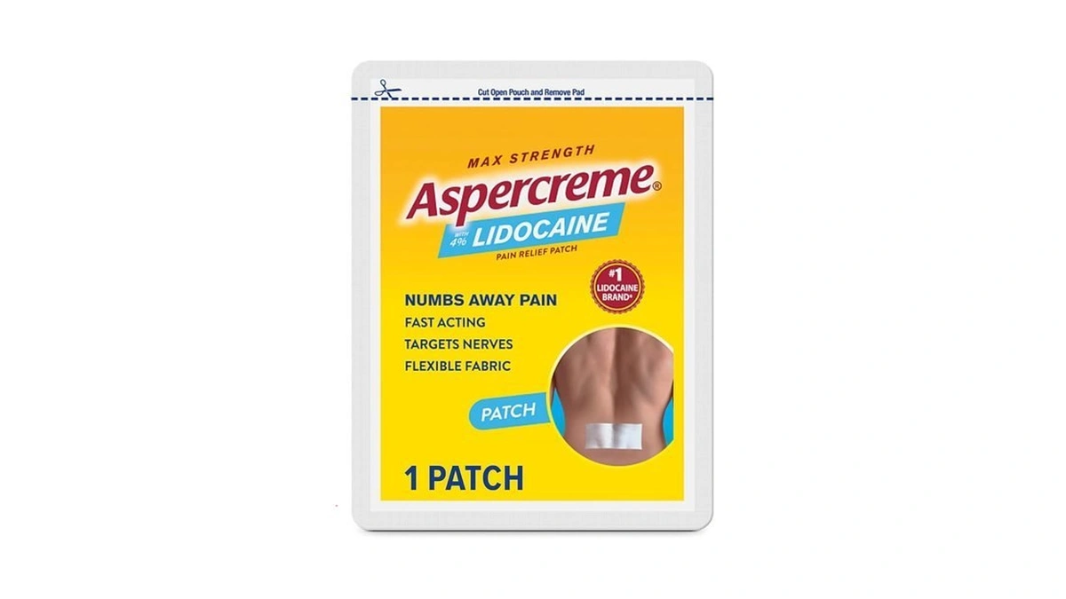 Aspercreme Max Strength Lidocaine Pain Relief Patch For Back, Odor