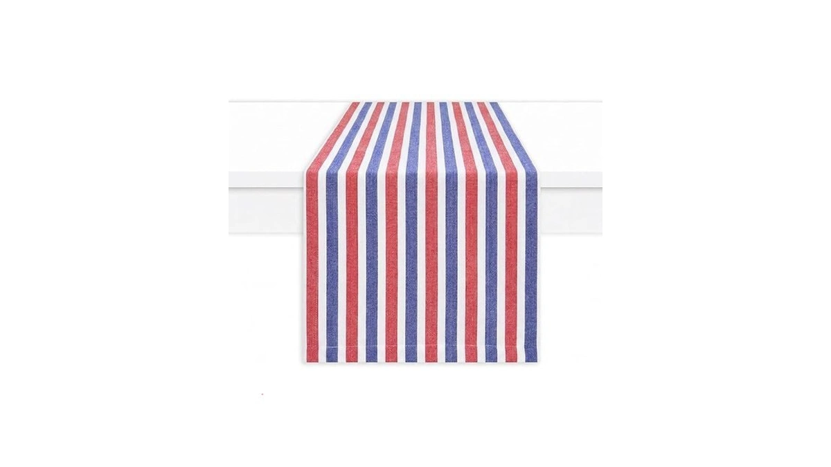 Purpleessences 4th Of July Striped Table Runner 72 Inches Long