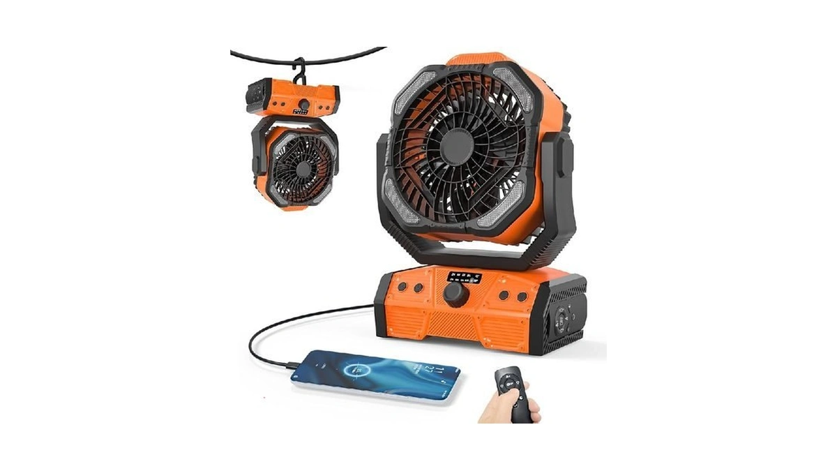 Beefull Portable Rechargeable Fan, 3-in-1 Camping Fan With 20000mah Battery