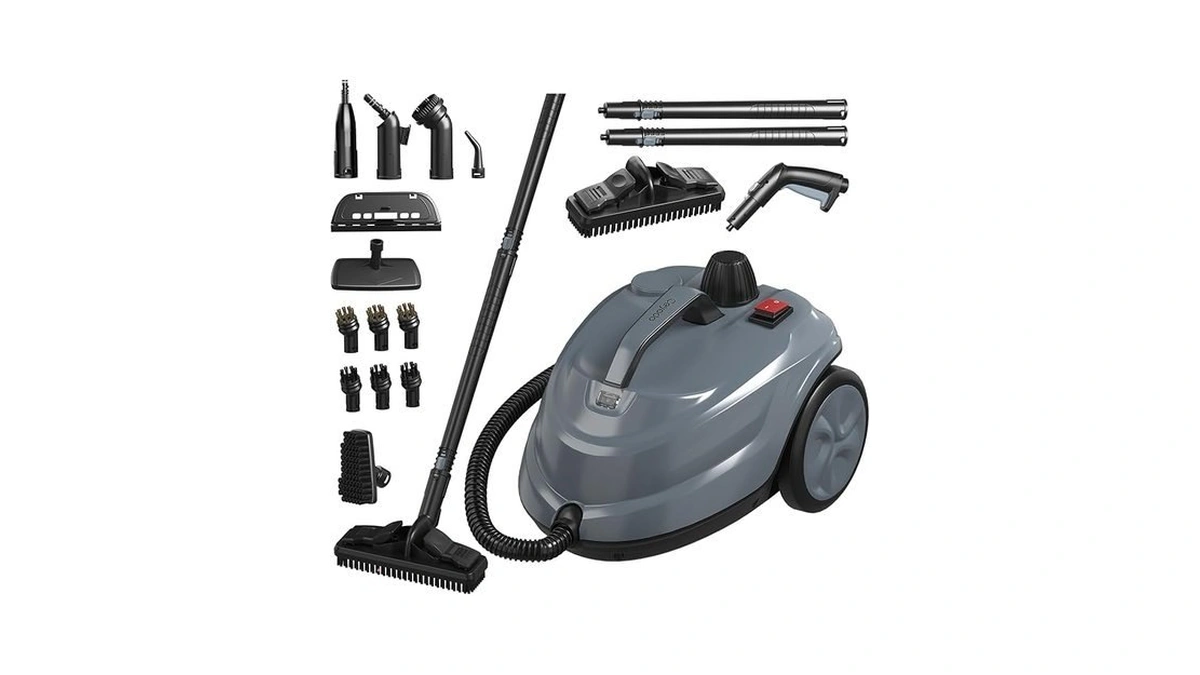 Steam Cleaner, Powerful Heavy Duty Canister Steamer With 34 Accessories,