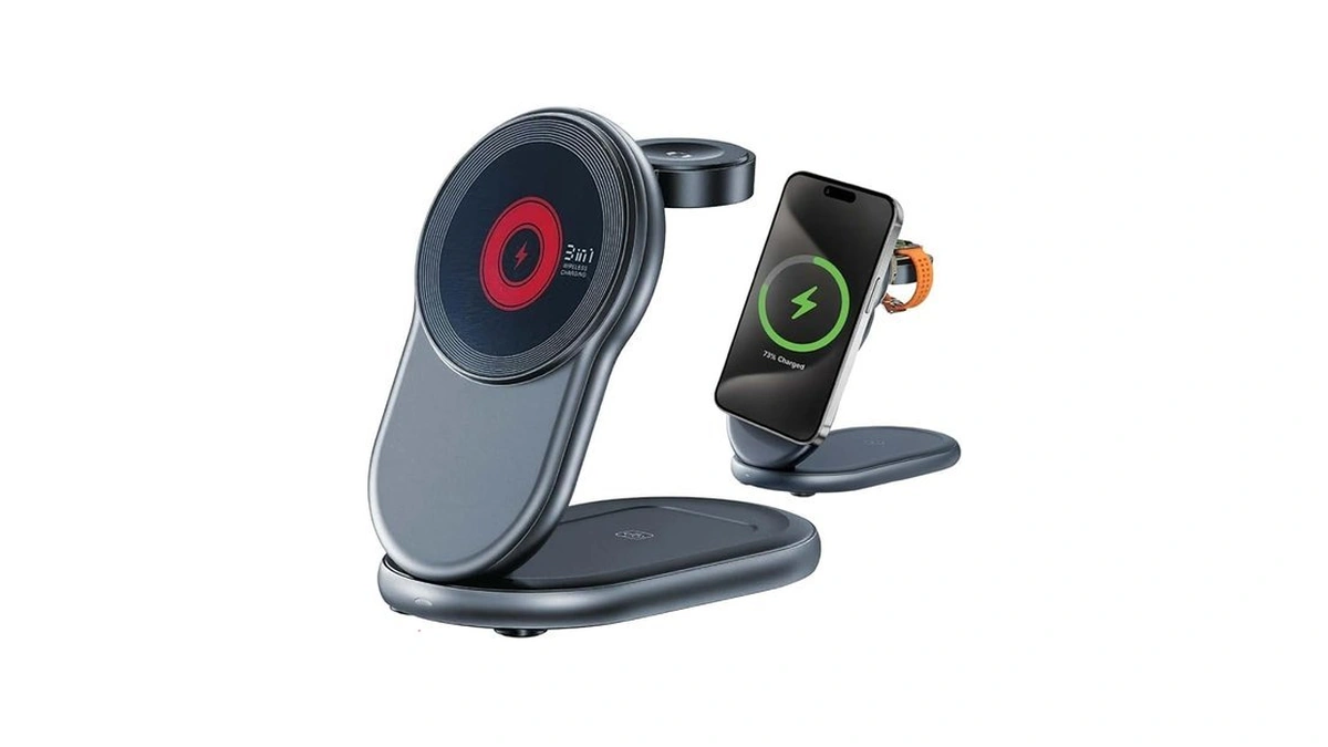 3-in-1 Traveling Magnetic Wireless Charging Station, Foldable Fast Wireless Charger