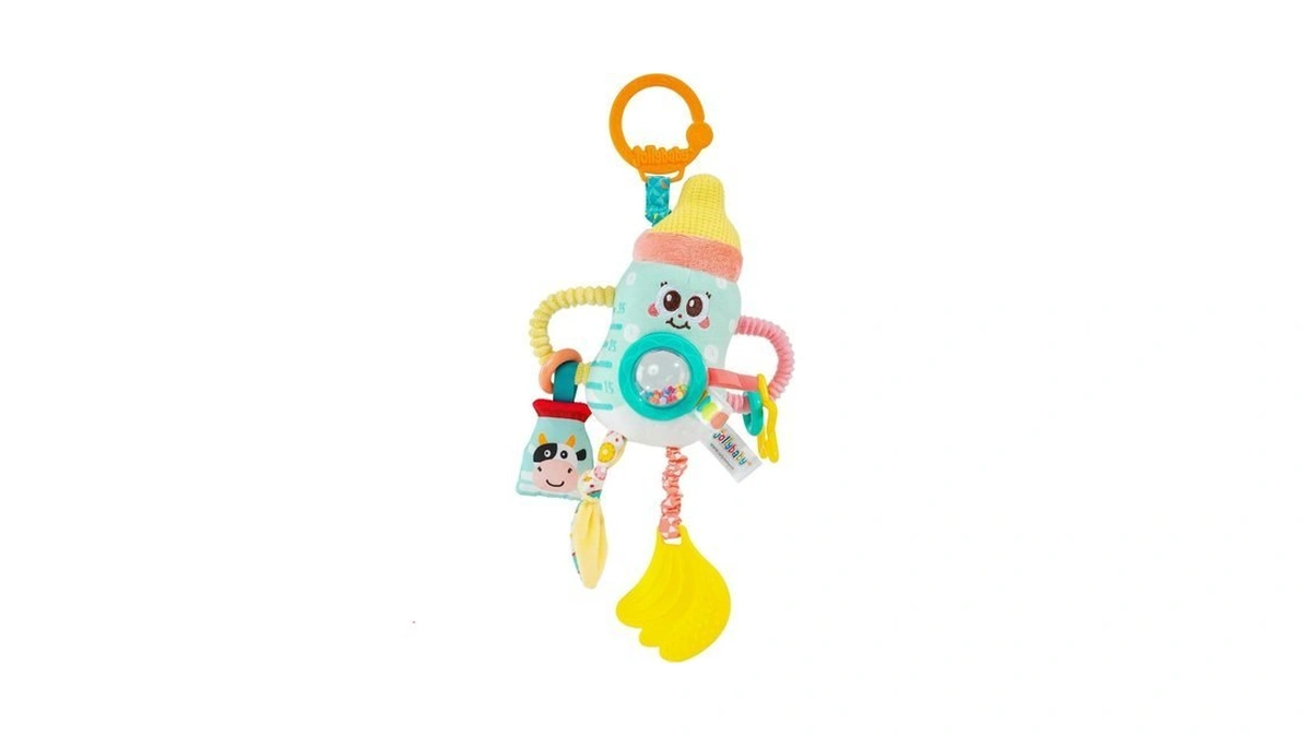 Jollybaby Baby Pull Vibration Toy - Tummy Time Sensory Hanging