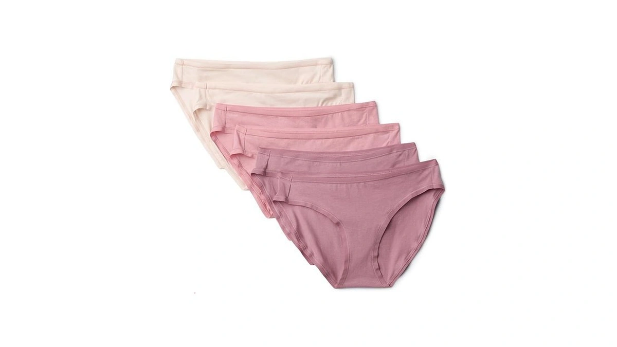 Amazon Essentials Women's Cotton Bikini Brief Underwear, Dusty Rose/rose/pale Pink,