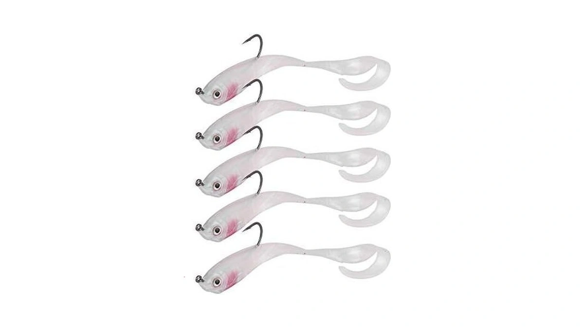 Soft Plastic Fishing Lures, 5 Pack Swimbait Grubs With Jig