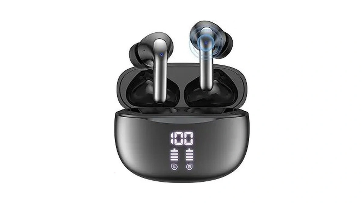 Wireless Earbuds Bluetooth 5.3 Headphones 50h Playback Deep Bass Stereo