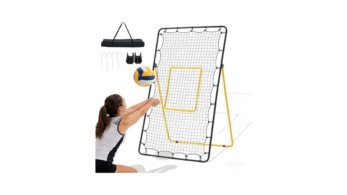 Newbulig Volleyball Rebounder Net 7x4 Ft, 5-angle Adjustable Bounce Back