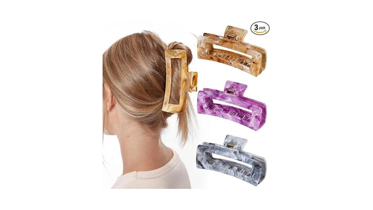 Shinlea 3pcs Hair Claw Clips For Women, 5 Inch Non