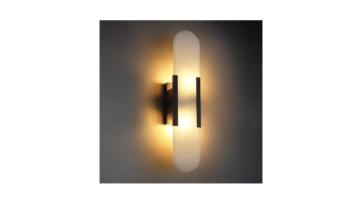Fanyank Alabaster Wall Sconces, 19.7in Wall Sconce, Natural Marble Wall