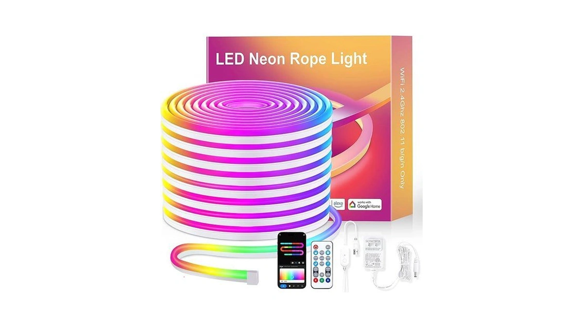 Neon Rope Lights, 16.4ft Smart Rgb+ic Led Strip Lights With