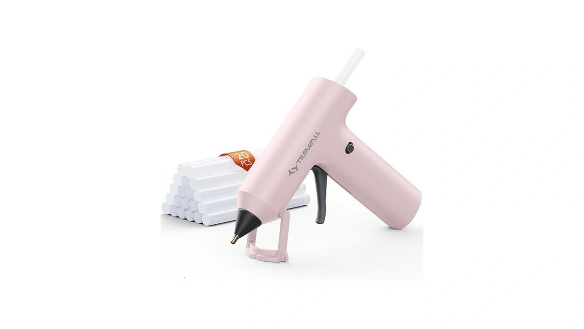 Tilswall Cordless Hot Glue Gun, Fast Preheating With 2000mah Built-in