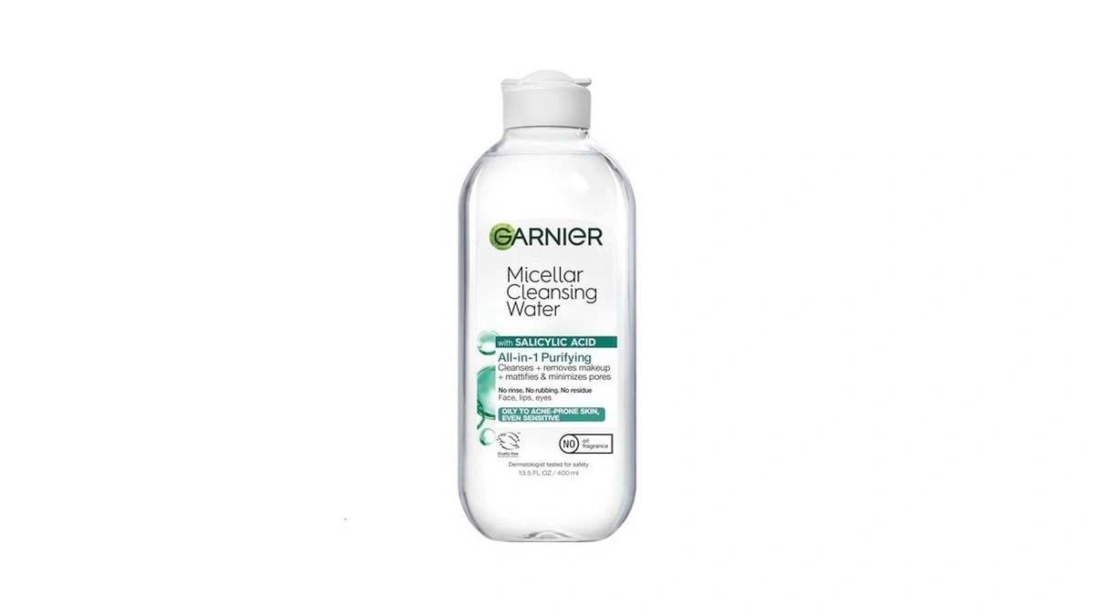 Garnier Micellar Water With Salicylic Acid, All-in-1 Mattifying Facial Cleanser