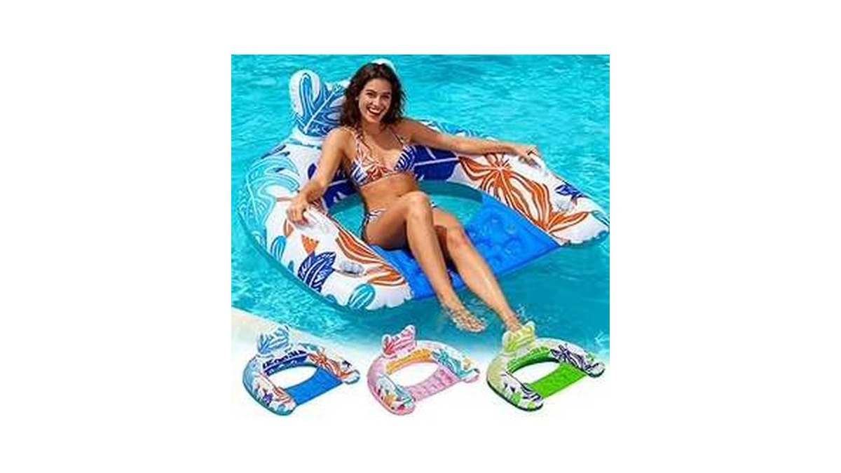 Bsiezc Pool Floats, 3pack Inflatable Pool Floats Adult & Kids,