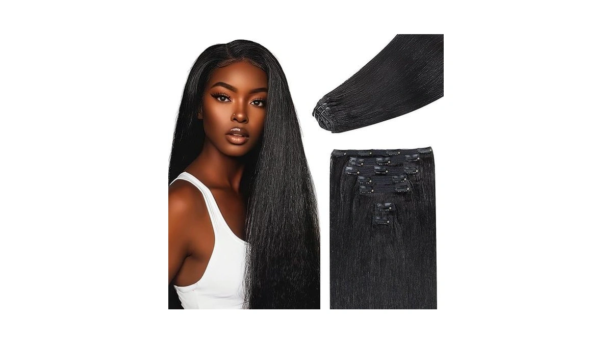 Idn Beauty Clip In Hair Extensions Real Human Hair, Yaki